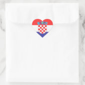 Autocollants Cardiaques Classiques – Drapeau Croat (Sac)
