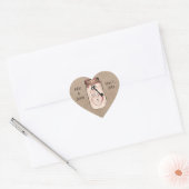Autocollants cardiaques Mason Mariage Rustique Per (Enveloppe)