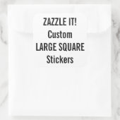 Autocollants CARRÉ de Noël personnalisés Modèle bl (Sac)