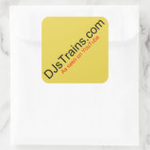 Autocollants carré DJsTrains Logo (Sac)