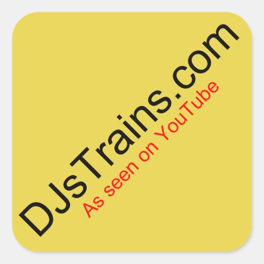 Autocollants carré DJsTrains Logo (Devant)