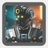 Autocollants carré Robot 3 (Devant)
