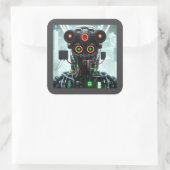 Autocollants carré Robot 5 (Sac)