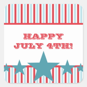 Autocollants carrés de bannière étoilée audaci