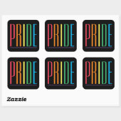 Autocollants carrés grand format PRIDE II (Feuille)