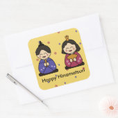 Autocollants carrés Hina Ningyo (Enveloppe)