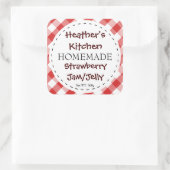 Autocollants carrés vérifiés de confiture/gelée (Sac)