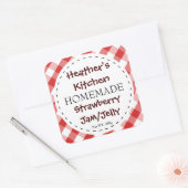 Autocollants carrés vérifiés de confiture/gelée (Enveloppe)