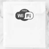 Autocollants carrés Wifi gratuit (Sac)