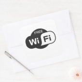 Autocollants carrés Wifi gratuit (Enveloppe)