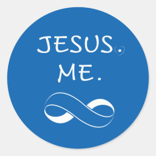 Autocollants Cartes Chrétiennes Jésus Moi Infini