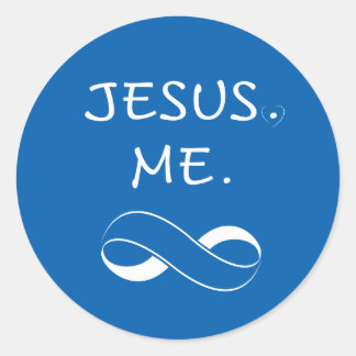 Autocollants Cartes Chrétiennes Jésus Moi Infini