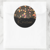 Autocollants cassés noirs personnalisés en verre (Sac)