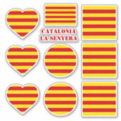 autocollants Catalogne & cœur de drapeau La Senyer (Devant)