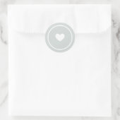 Autocollants - Cercle avec un cœur blanc. (Sac)