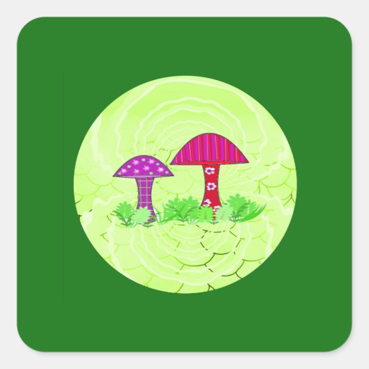 Autocollants Champignons Fantaisistes (Devant)