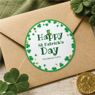 Autocollants Chanceux Shamrock pour la Saint-Patri