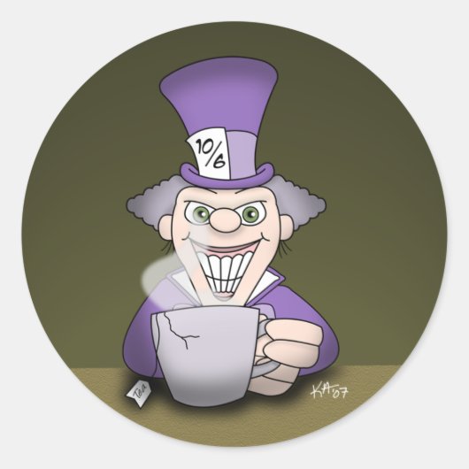 Autocollants Chapelier Fou (Devant)