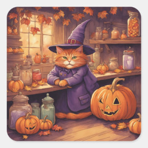 autocollants chat halloween #1