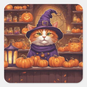 autocollants chat halloween #10