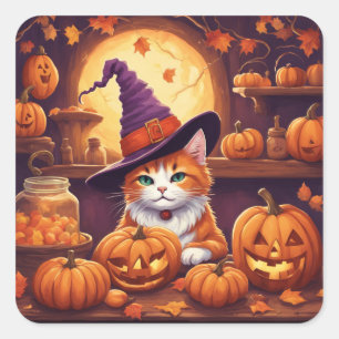 autocollants chat halloween #7