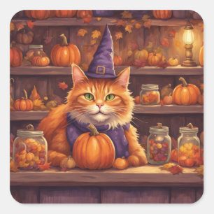 autocollants chat halloween #9