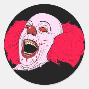 autocollants clowns effrayants
