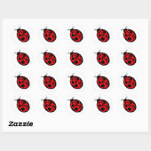 Autocollants Coccinelle Rouge (Feuille)