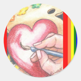 Autocollants Coeur artiste