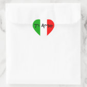 Autocollants Coeur de Drapeau Italien Ti Amo (Sac)