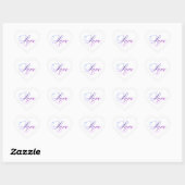 autocollants coeur Love (Feuille)