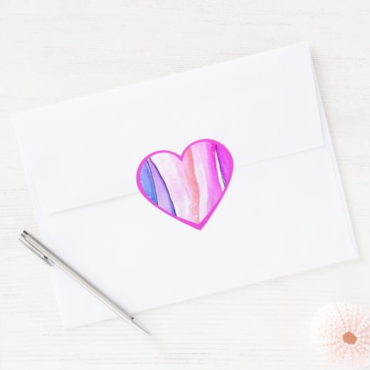autocollants coeur Love (Enveloppe)