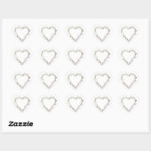 autocollants coeur Love (Feuille)