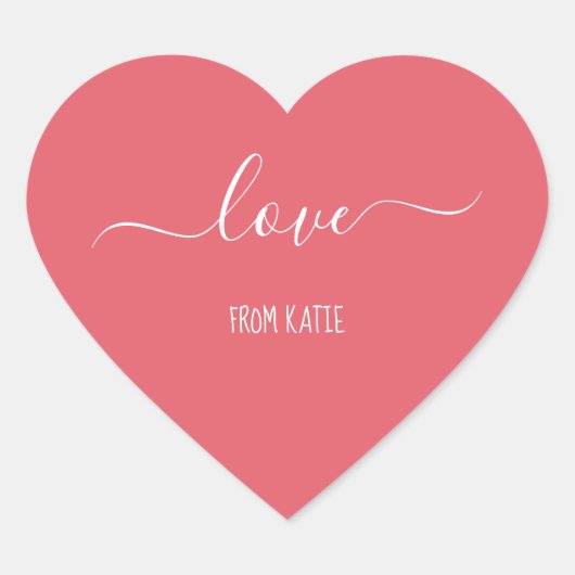 Autocollants coeur rose avec amour pour la Saint-V (Devant)