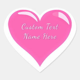 Autocollants Cœur Rose Cadeau Romantique Texte Per