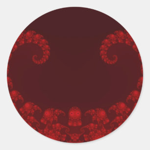 Autocollants Cœur Rouge Profond