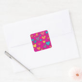 Autocollants coeurs doux colorés (Enveloppe)