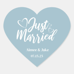 Autocollants coeurs personnalisés pour mariage