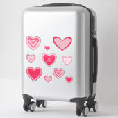 Autocollants coeurs Saint-Valentin élégants (Sur valise)
