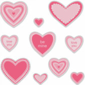 Autocollants coeurs Saint-Valentin élégants (Devant)