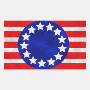 Autocollants coloniaux de bannière étoilée