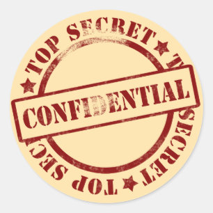 Autocollants confidentiels de fichiers secrets