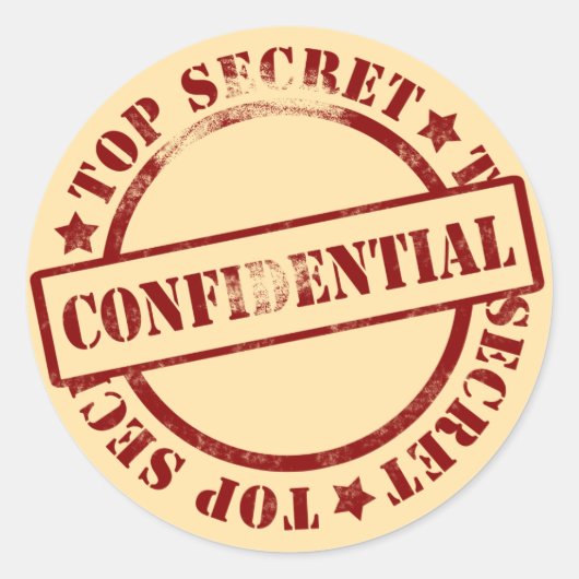 Autocollants confidentiels de fichiers secrets (Devant)