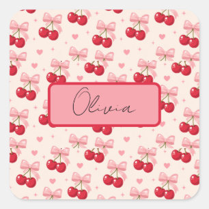 Autocollants Coquette Arc Cerise Mignon