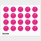 Autocollants couleur Eau rose - Monogram M (Feuille)