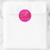 Autocollants couleur Eau rose - Monogram M (Sac)