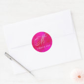 Autocollants couleur Eau rose - Monogram M (Enveloppe)
