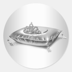 Autocollants Couronne de Princesse Argentée