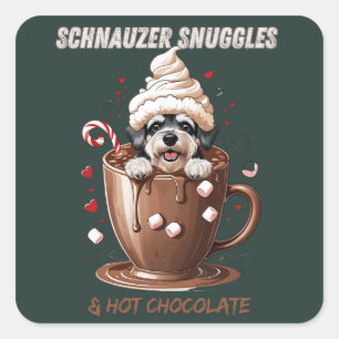 Autocollants Cozy Cocoa & Schnauzer – Édition Soir