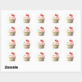 Autocollants Cupcake Mignons (Feuille)